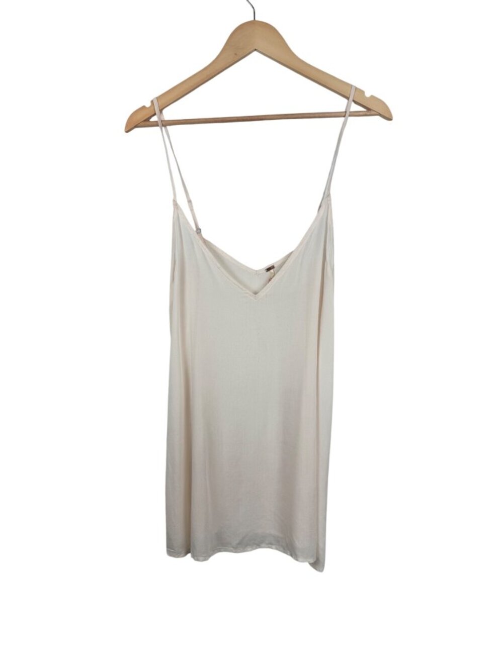 Free People Ivory Adjustable Strap Cami Slip Dress Size XS Rayon Fairy Boho